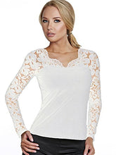 Load image into Gallery viewer, Alessandra B Underwire Bra Top with Lace Long Sleeve - M3156