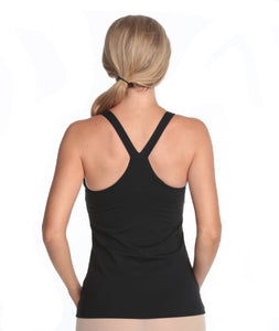 Alessandra B Yoga Underwire V Strap Cotton Camisole With Smooth Seamless Cups - M6089