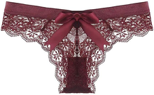 Load image into Gallery viewer, Alessandra B 5 pack Lace Bow Thong - M7767