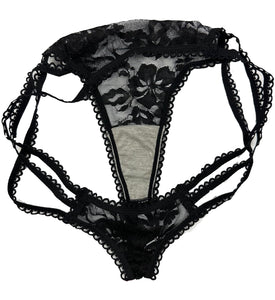Alessandra B 4 Pack Strap Lace Thong - M7765