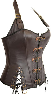 Mystery House Steampunk Brown corset - C1632