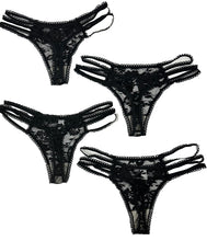Load image into Gallery viewer, Alessandra B 4 Pack Strap Lace Thong - M7765