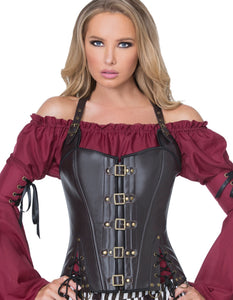 Mystery House Steampunk Brown corset - C1632