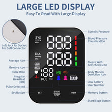 Load image into Gallery viewer, Blood Pressure Monitor, FDA Cleared Automatic Upper Arm BP Monitor with 2 X 120 Readouts -M6121