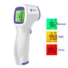 Load image into Gallery viewer, Forehead Thermometer for Adults and Kids,Fast Accurate Result | 3-Color Fever Alarm,16 Memory Recalls, 1s Result, Silent Mode, Large &amp; Clear Backlit Display
