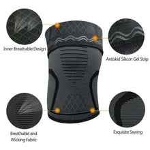 Load image into Gallery viewer, Compression Knee Sleeves for Women and Men, 2 Pack Knee Brace for Pain, Arthritis, Meniscus Tear, Running, and Workout