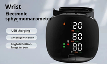 Load image into Gallery viewer, Wrist Blood Pressure Monitor with HD LED Display, Voice Broadcast, 2x99 Memory, USB Rechargeable, with Storage Case