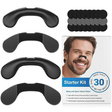 Load image into Gallery viewer, Nasal Dilator Starter Kit, Soft Silicone, Reusable, Sleep and Sport, Snoring Relief, Better Breathing, 30 Count