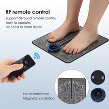 Load image into Gallery viewer, EMS Foot Massage Mat with RF Remote Control, 8 Massage Modes, 19 Intensity Levels, Compact Design for Muscle Relaxation