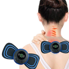 Load image into Gallery viewer, Mini EMS Massager with Remote Control, TENS Unit Muscle Stimulator, 8 Massage Modes, 19 Adjustable Intensities for Pain Relief