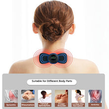 Load image into Gallery viewer, Mini EMS Massager with Remote Control, TENS Unit Muscle Stimulator, 8 Massage Modes, 19 Adjustable Intensities for Pain Relief
