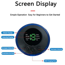 Load image into Gallery viewer, Mini EMS Massager with Remote Control, TENS Unit Muscle Stimulator, 8 Massage Modes, 19 Adjustable Intensities for Pain Relief