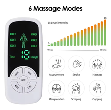 Load image into Gallery viewer, TENS Unit Muscle Stimulator with Digital Display, 6 Modes, Adjustable Strength, 4 Electrode Pads for Pain Relief
