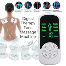 Load image into Gallery viewer, TENS Unit Muscle Stimulator with Digital Display, 6 Modes, Adjustable Strength, 4 Electrode Pads for Pain Relief