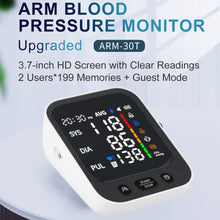 Load image into Gallery viewer, Blood Pressure Monitor - 2026 Upgraded, FDA Cleared Automatic Upper Arm BP Monitor with 2x199 Readouts - Large LED Screen and Large Adjustable Cuff for Reliable Readings