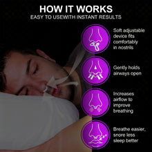 Load image into Gallery viewer, Nasal Dilator for Sleep and Snoring Starter Pack 3 Sizes Drug Free, Reusable &amp; Flexible, Lightweight, Relieves Congestion, Small, Medium, Large