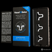 Load image into Gallery viewer, Nasal Dilator for Sleep and Snoring Starter Pack 3 Sizes Drug Free, Reusable &amp; Flexible, Lightweight, Relieves Congestion, Small, Medium, Large
