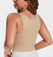 Load image into Gallery viewer, Post Surgery Compression Bra, Zipper Front, Adjustable Straps, Seamless and Wire Free with Removable Pads