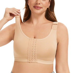Alessandra B Post Surgery Compression Bra -M7755- Adjustable Front Closure, Adjustable Wide Straps for Breast Augmentation Recovery