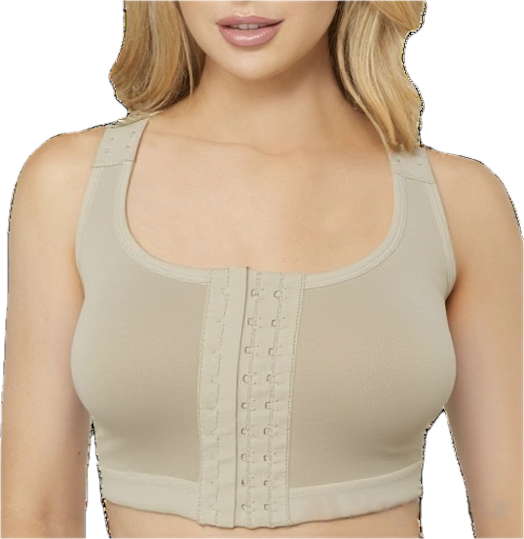 Alessandra B Post Surgery Compression Bra -M7755- Adjustable Front Closure, Adjustable Wide Straps for Breast Augmentation Recovery