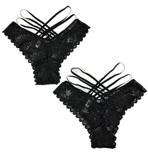 Alessandra B 2 Pack Straps Lace Panties - M7763