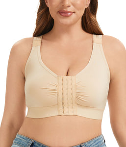 Alessandra B Post Surgery Compression Bra-M7796 - Adjustable Front Closure, Adjustable Straps, Wide Underbust Band