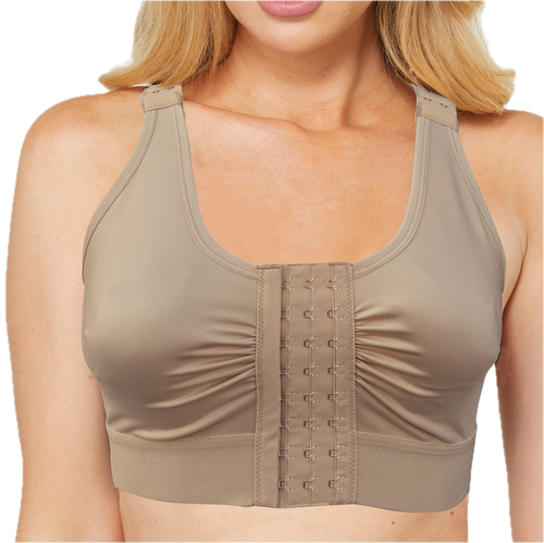 Alessandra B Post Surgery Compression Bra - Adjustable Front Closure, Adjustable Straps, Wide Underbust Band