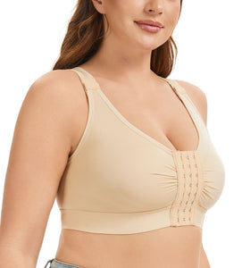 Alessandra B Post Surgery Compression Bra-M7796 - Adjustable Front Closure, Adjustable Straps, Wide Underbust Band