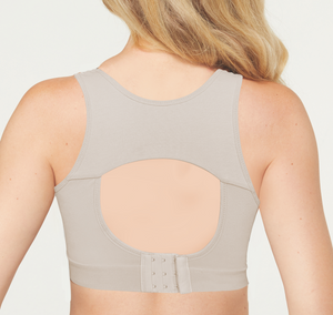 Post Surgery Recovery Bra for Mastectomy- Velcro Front Closure, Adjustable Velcro Straps, Breathable Fabric