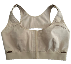 Post Surgery Recovery Bra for Mastectomy- Velcro Front Closure, Adjustable Velcro Straps, Breathable Fabric