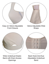 Load image into Gallery viewer, Post Surgery Recovery Bra for Mastectomy- Velcro Front Closure, Adjustable Velcro Straps, Breathable Fabric