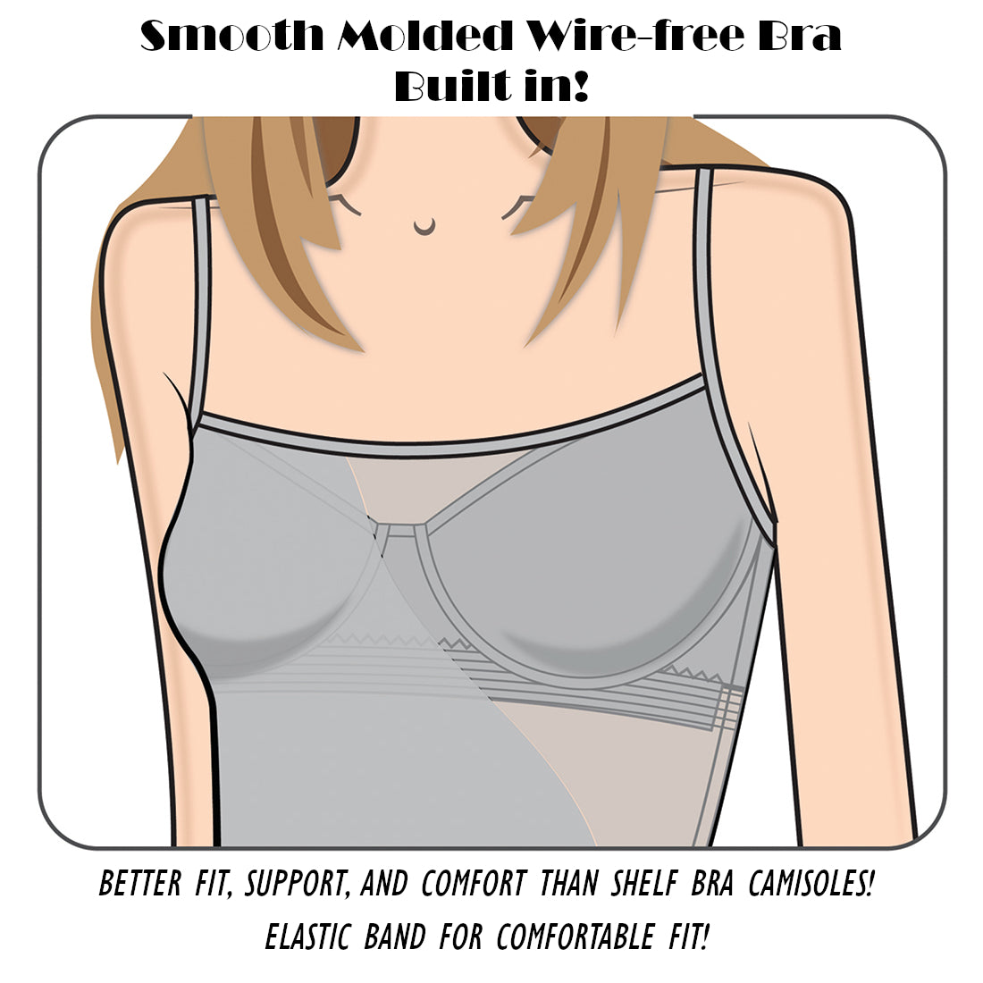 Hollywood Cami Tube Top Bra offers comfort and moderate support.
