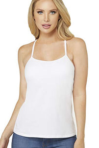 Alessandra B Wire-Free Molded Cup Cotton Y Strap camisole - M8802