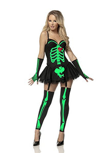 Mystery House  Neon Green Skeleton Costume