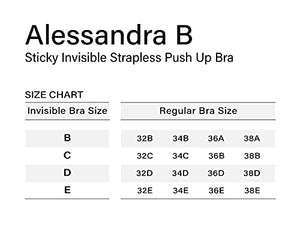 Alessandra B Sticky Invisible Strapless Push Up Bra - SM003