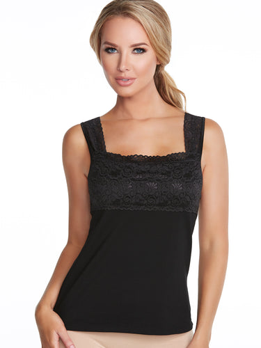 Alessandra B Lace Trim Sport Tank Top With Underwire Bra (34B, Black) :  : Clothing, Shoes & Accessories