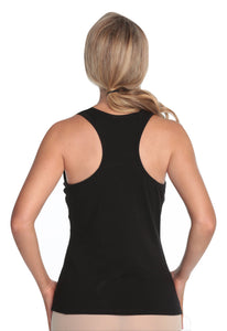 Alessandra B Yoga Underwire Cotton Racer Back Tank with Smooth Seamless Cups -M6051