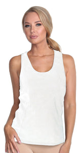 Alessandra B Yoga Underwire Cotton Racer Back Tank with Smooth Seamless Cups -M6051